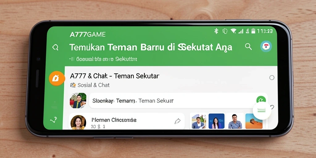 Antarmuka menarik dan mudah digunakan untuk mencari teman baru.