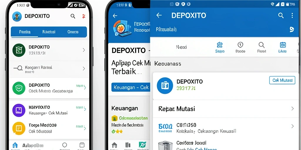 Tampilan antarmuka aplikasi DEPOXITO untuk Cek Mutasi yang intuitif.
