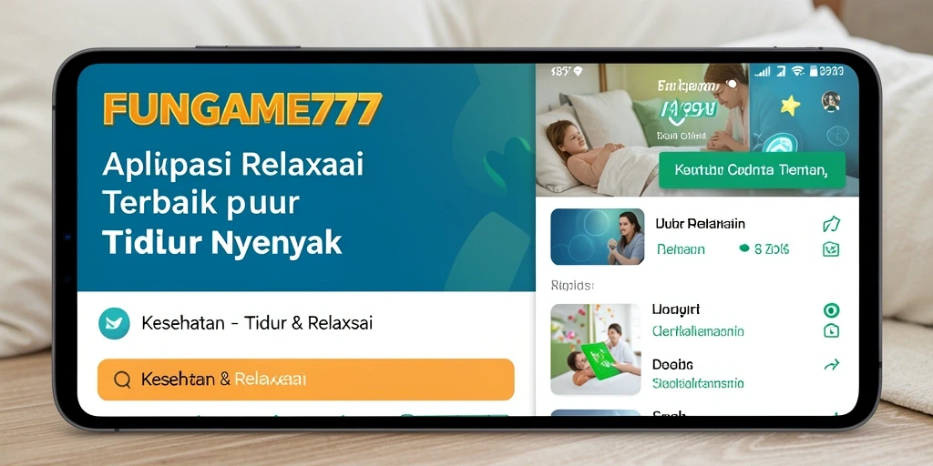 Tampilan antarmuka FUNGAME777 yang menenangkan untuk tidur.