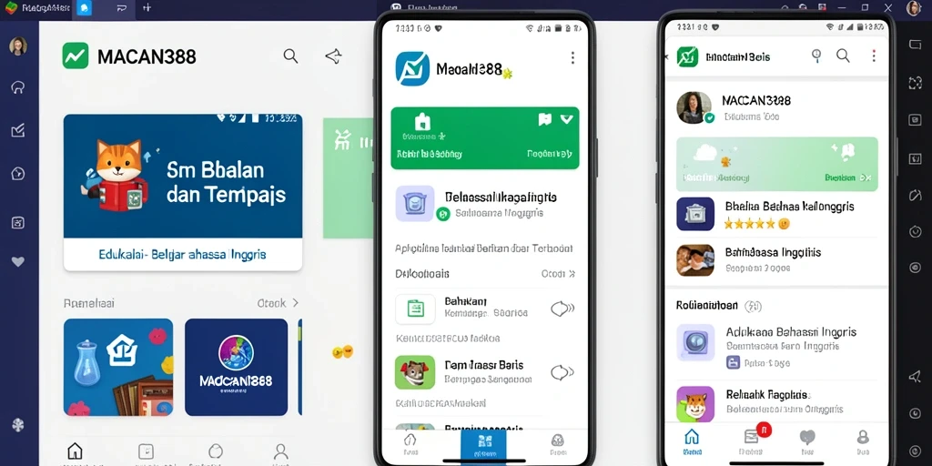 Screenshot antarmuka belajar bahasa Inggris dari MACAN388.